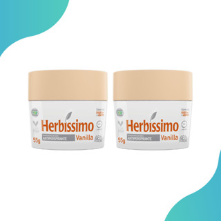 Kit 2 Desodorante antitranspirante em Creme Herbíssimo Vanilla 55g em Oferta na Shopee