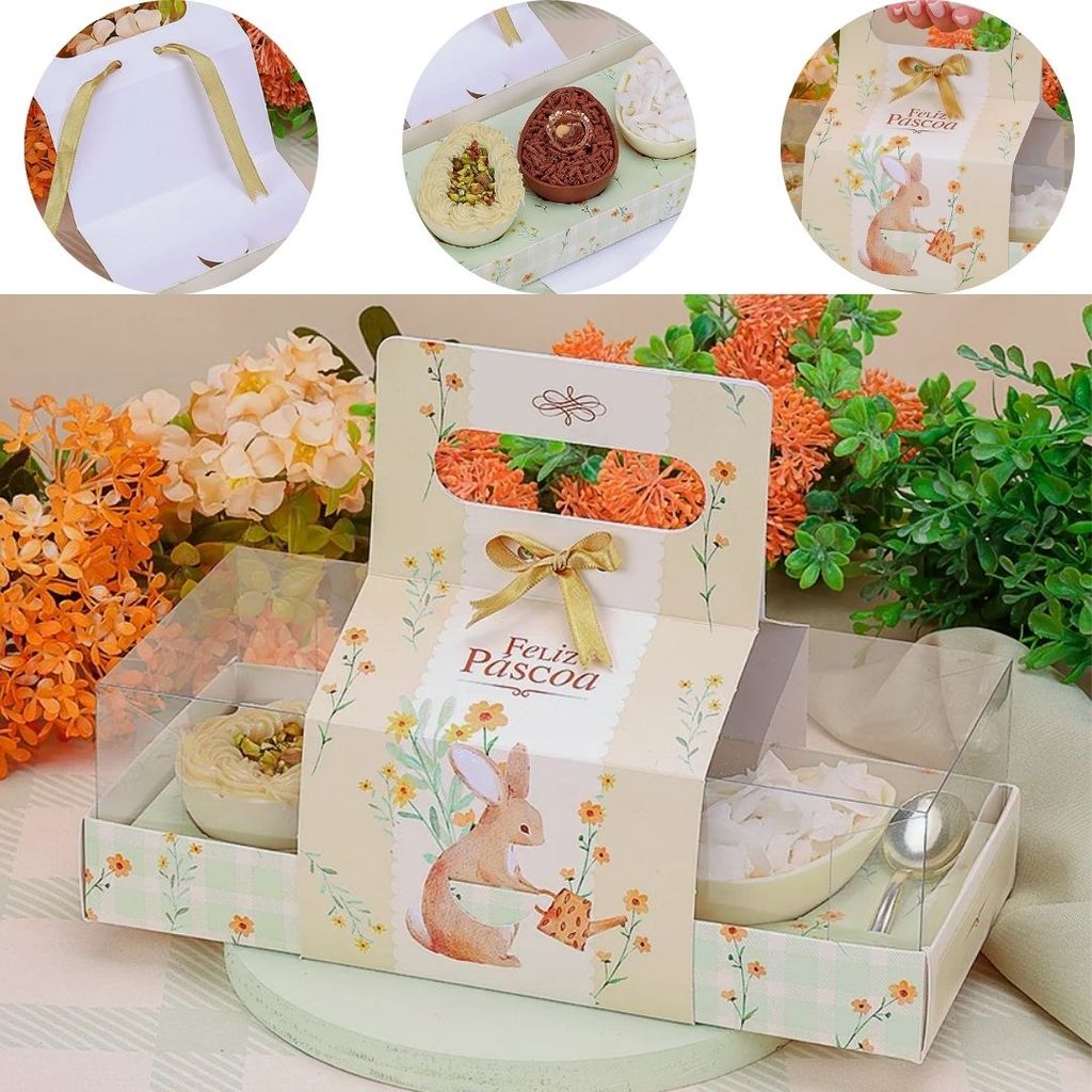 10 CAIXA PARA TRIO DE OVOS 100G FLORIR 5513 ( PASCOA JANGO 2026 ) em Oferta na Shopee