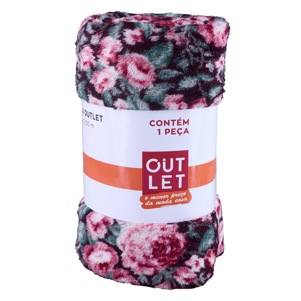 Manta Camesa Casal Floral 180 cm x 200 cm