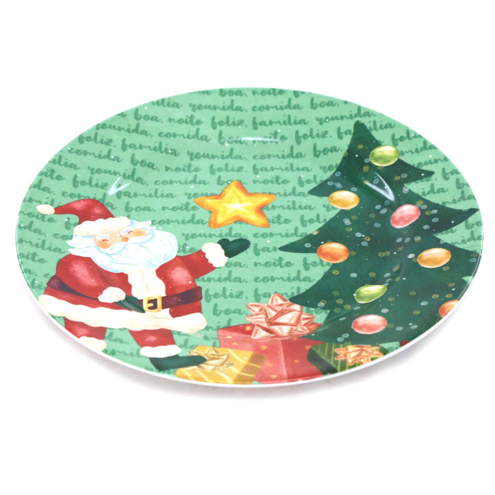 Prato Melam Natal Rs 25cm CV233389 Cazza em Oferta na Shopee