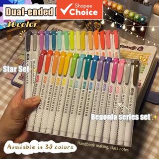 Conjunto De Canetas Iluminadoras De Duas Cabeças , 25 Cores , Marcadores Pastel Fluorescentes Para Desenho , Diário-Arte em Oferta na Shopee