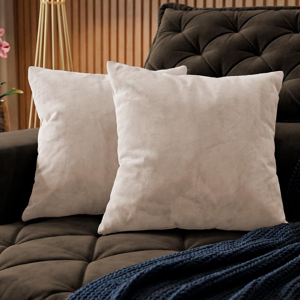 Almofadas Kit Plumie. de 45x45cm 2 Uni Boucle Cama inBox em Oferta na Shopee