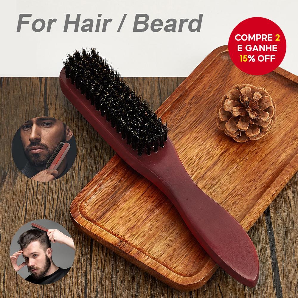 Escova De Cabelo De Madeira Para Liso , Massagem No Couro Cabeludo Vermelho , Desembaraçad...