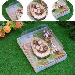 5 CAIXA PARA OVO DE COLHER AJUSTÁVEL 250/350/500G VILA ENCANTADA 5840 ( PASCOA JANGO 2026 )
