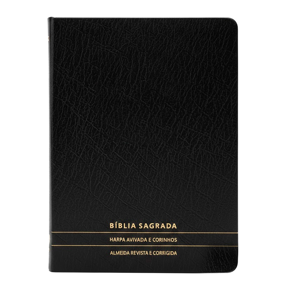 Bíblia Slim | Letra Normal | ARC | C/ Harpa e Corinhos | Capa Premium Luxo Minimalista Preta em Oferta na Shopee