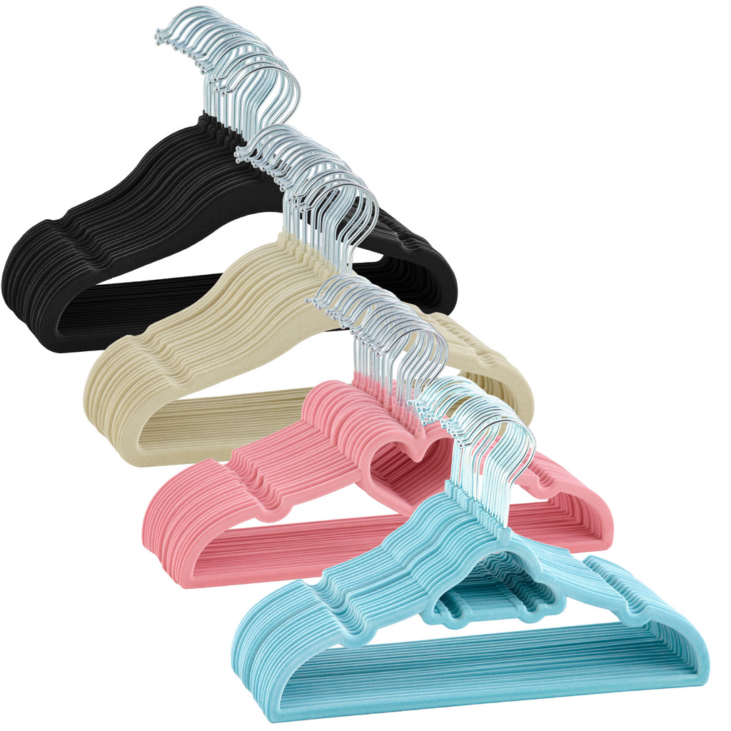 Cabide de Veludo Infantil 50 Unidades bebe ultrafino luxo