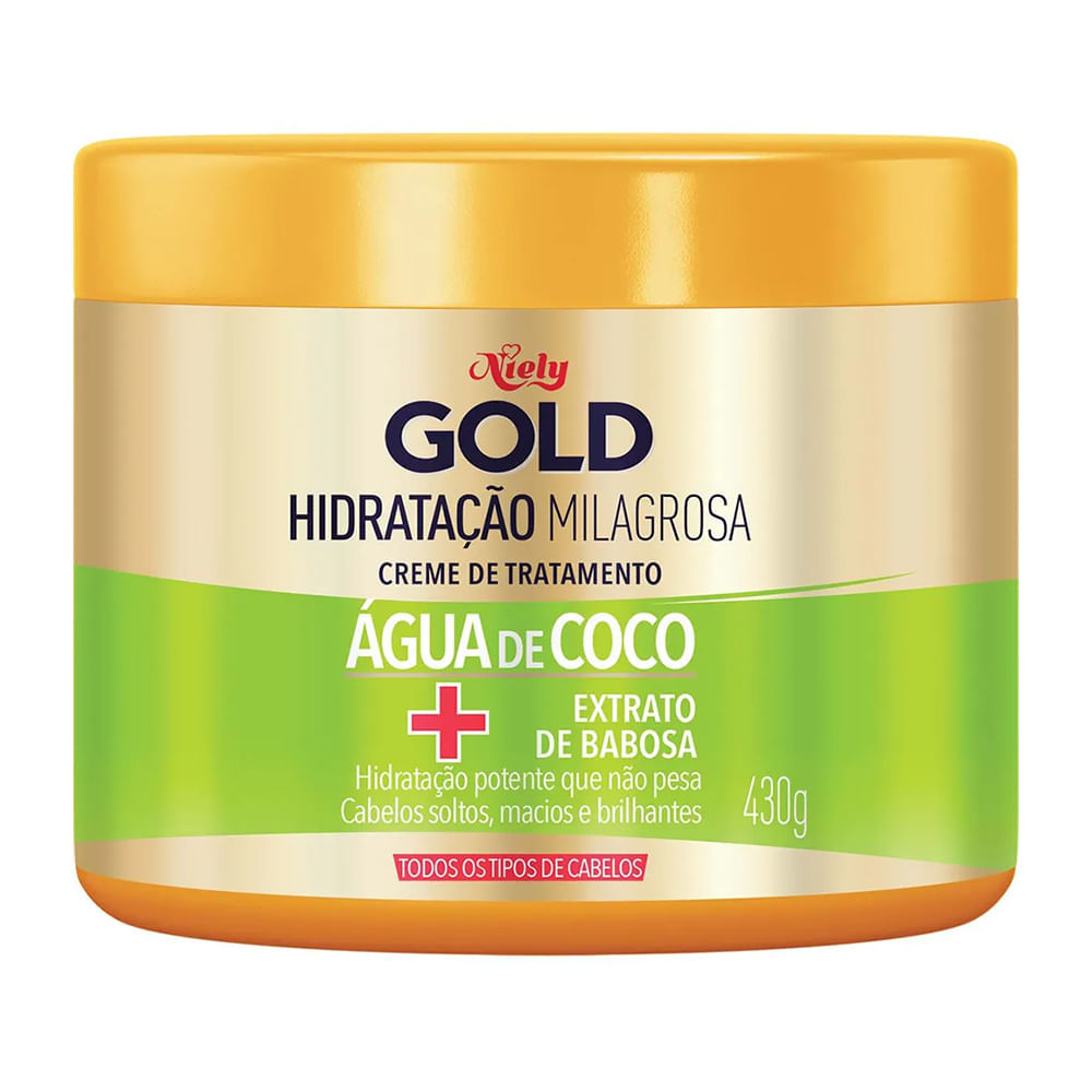 Creme para Cabelo Niely Gold Hidratação Milagrosa 430g em Oferta na Shopee