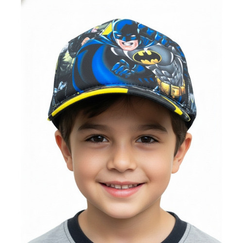 Boné Batman Infantil Masculino Respirável  Personagens Ajustável Premium Novo Preto Un Boné Batman