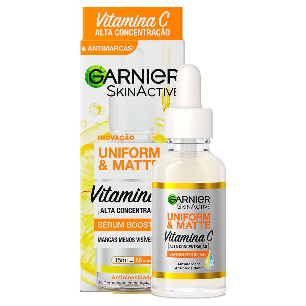 Sérum Facial Garnier Uniform e Matte Vitamina C 15ml em Oferta na Shopee