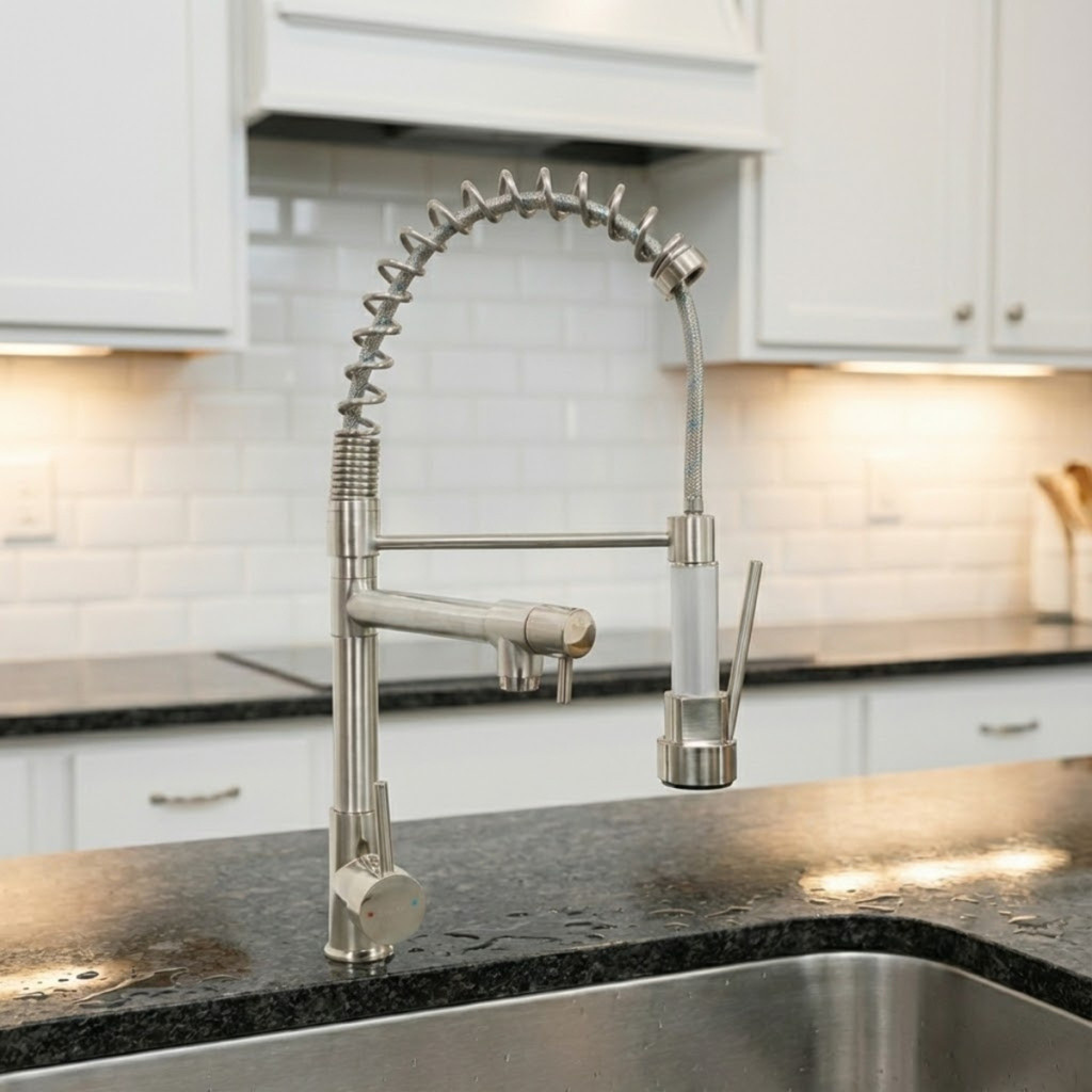 Torneira De Cozinha Gourmet Monocomando Aço Inox Escovado