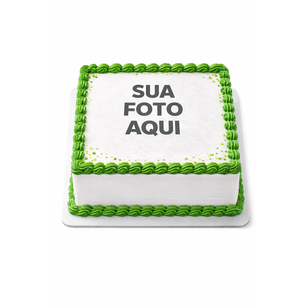 Papel De Arroz A4 Personalizado Bolo Quadrado para Festa Voce Envia a Foto - 21cm x 29,7cm em Oferta na Shopee