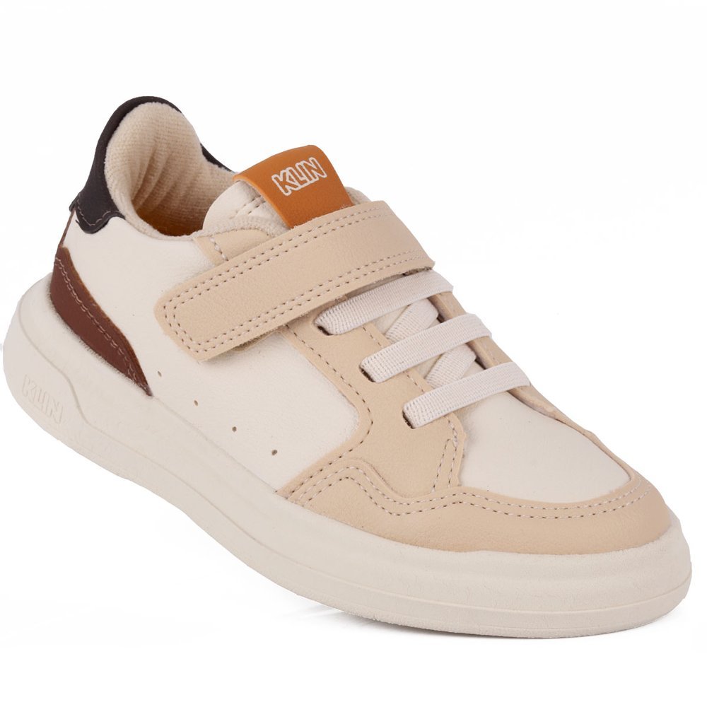 Tênis Infantil Menino Klin Original Capri Mini Off-White e Bege – Conforto e Estilo Street em Oferta na Shopee