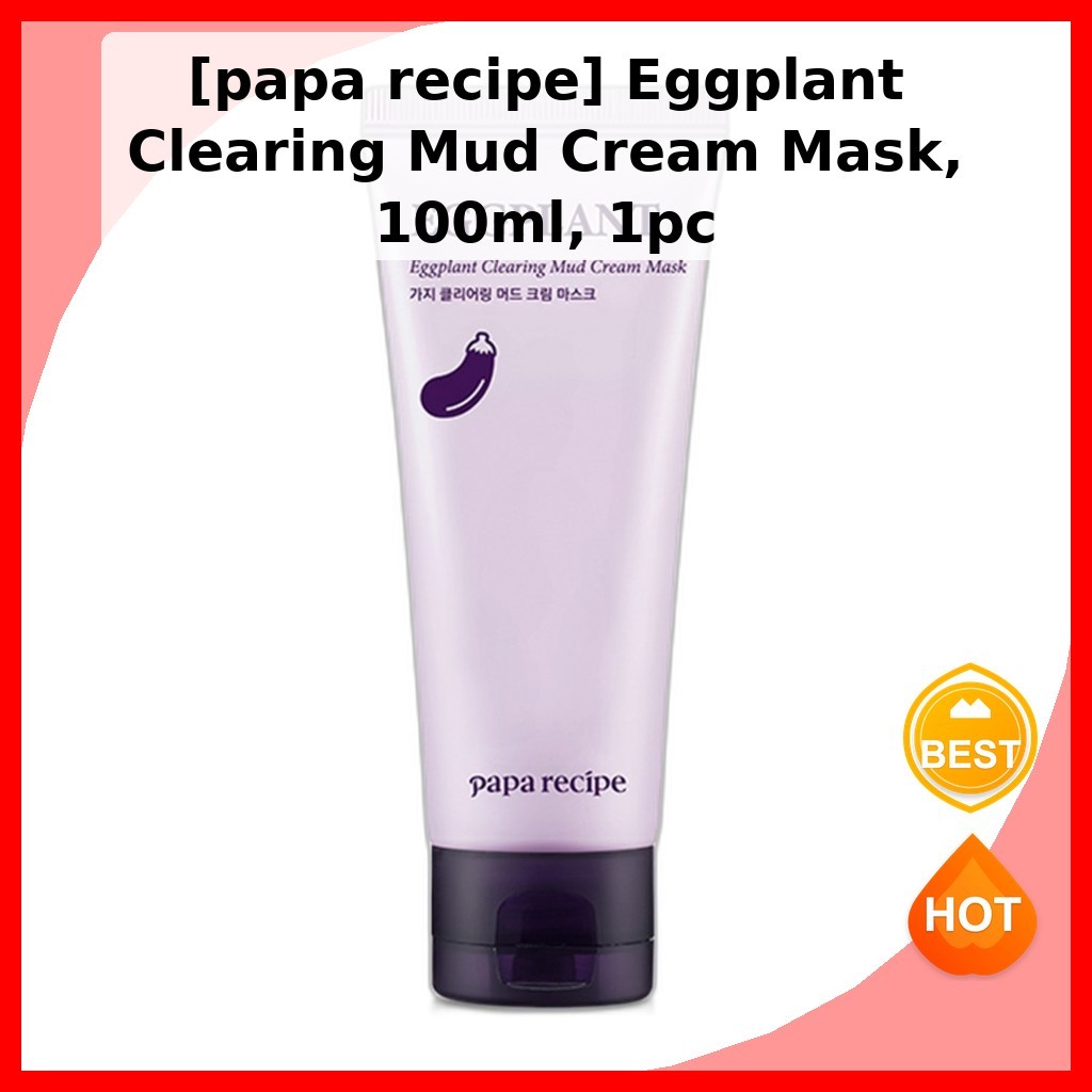 [Receita De Papai] Máscara De Creme De Lama Para Limpeza De Berinjela , 100ml , 1 Unidade/Coreana/Clarificadora Da Parks