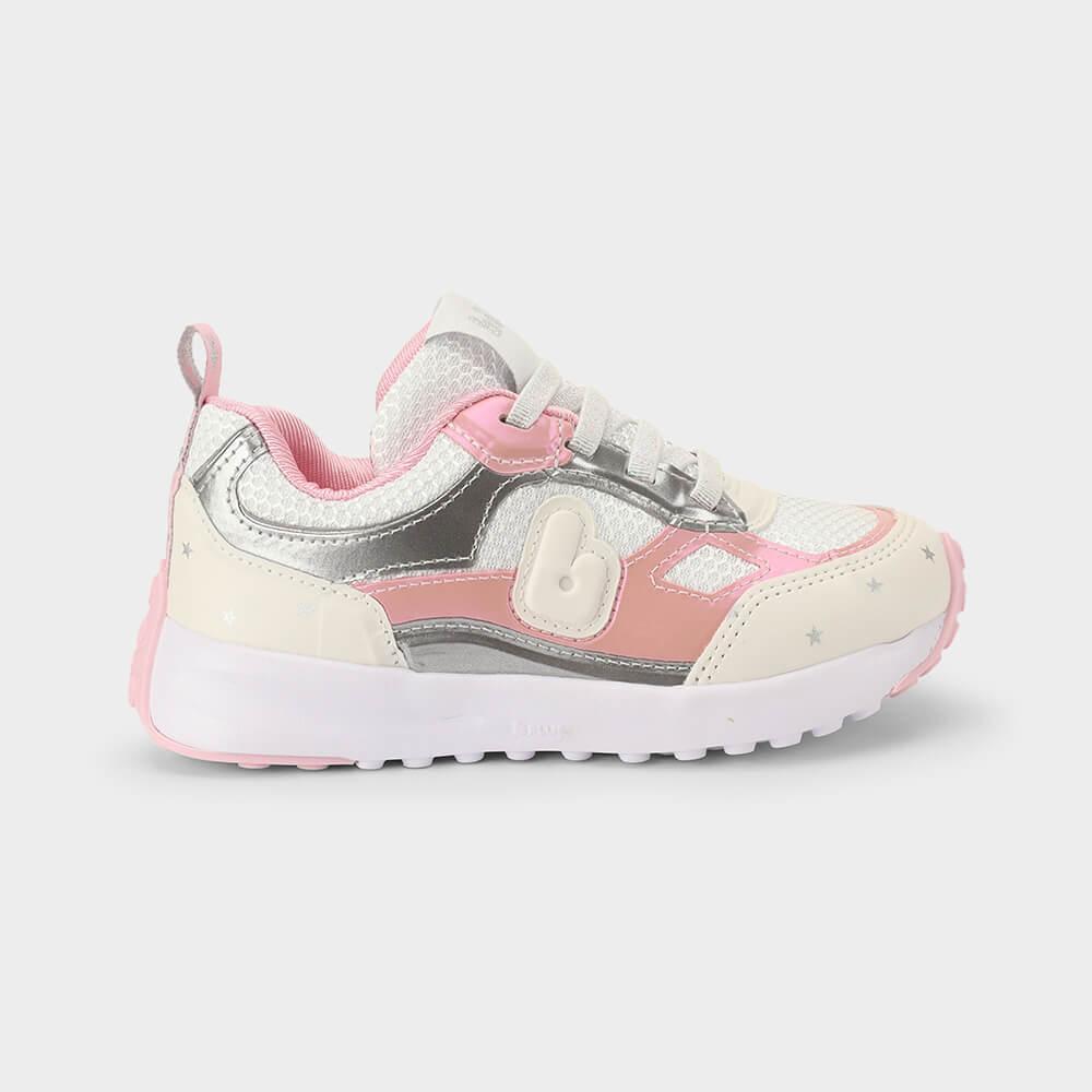 Tênis Infantil Bibi Jogging Branco com Rosa em Oferta na Shopee
