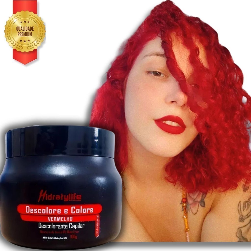 Transforme Seu Visual com o Pó Descolorante para Cabelo Vermelho | Cores Vibrantes e Duradouras em Oferta na Shopee