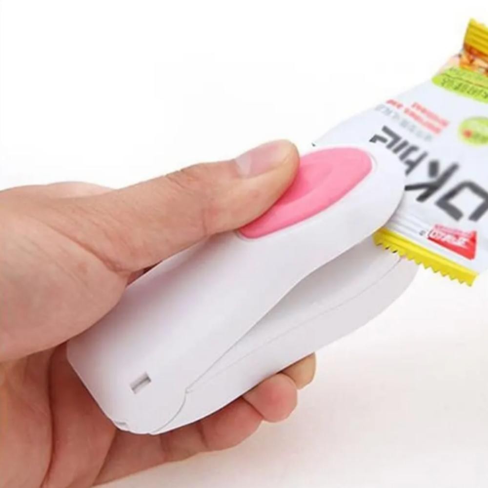 Seladora Manual Maquina Selador Sacole Lacra Alimentos Embalagens Plastico Mini Portatil A Pilha