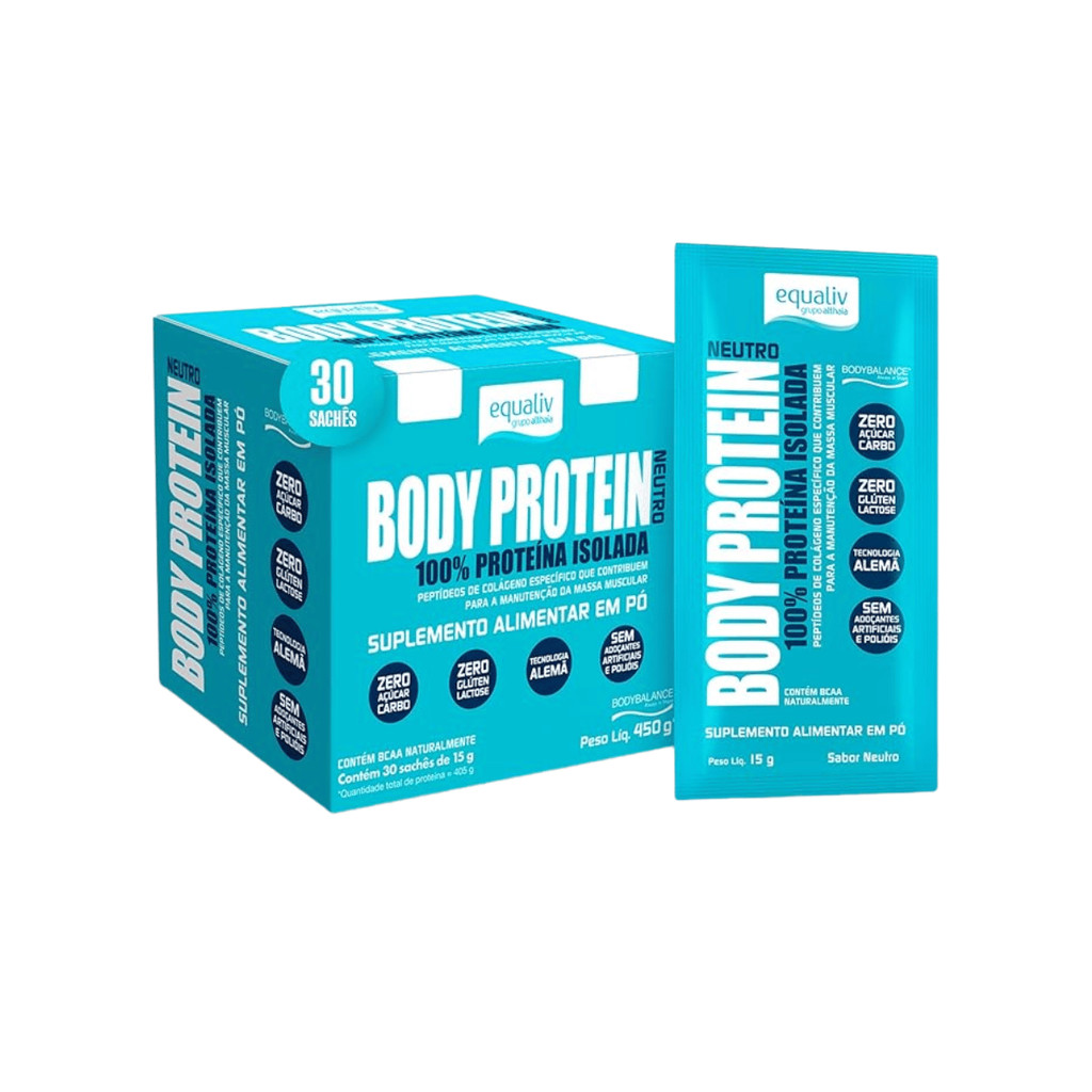 Equaliv - Body Protein Neutro em Pó - Rico em Colágeno 450g 30 Sachês