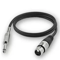Cabo Microfone P10 Macho Para XLR Fêmea Mono 3 Metros Premium