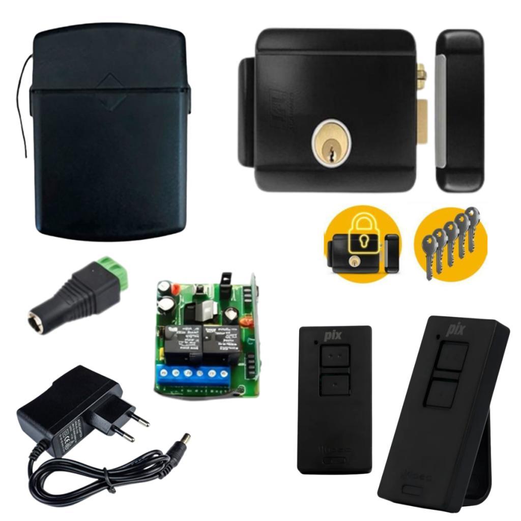 Kit Fechadura Elétrica F101 Jfl Acionador 16 Controles