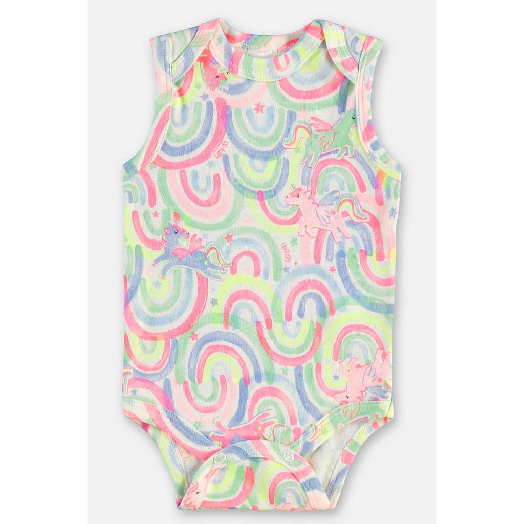 Body Regata em Suedine Bebê Menina Up Baby