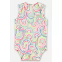 Body Regata em Suedine Bebê Menina Up Baby