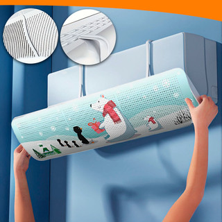 Defletor De Ar Estampado Kids P/ Ar Condicionado Split Universal Plástico Direcionador Vento 90x27CM