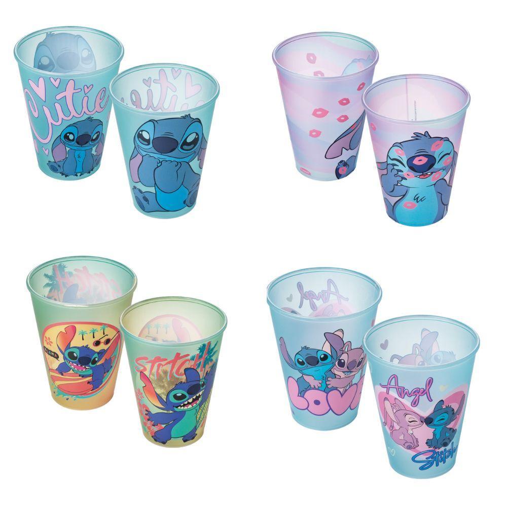 Copo Stitch 1 Peça Sortido Ohana Disney 280 ml Plasútil em Oferta na Shopee