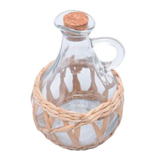 Garrafa Wolff para Azeite de Vidro com Fibra Natural e Tampa em Oferta na Shopee