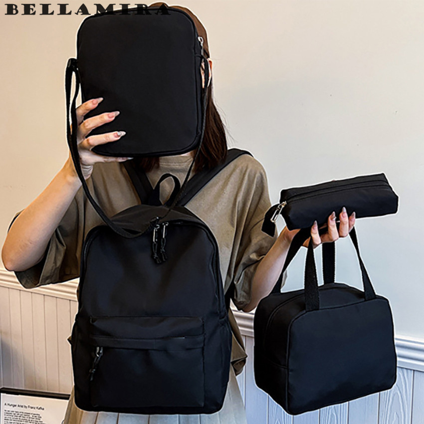 KIT 4 Mochila Unissex Nylon Impermeável - Grande Capacidade, Multiuso Para Trabalho,Durável e Leve,Escola E Viagem em Oferta na Shopee