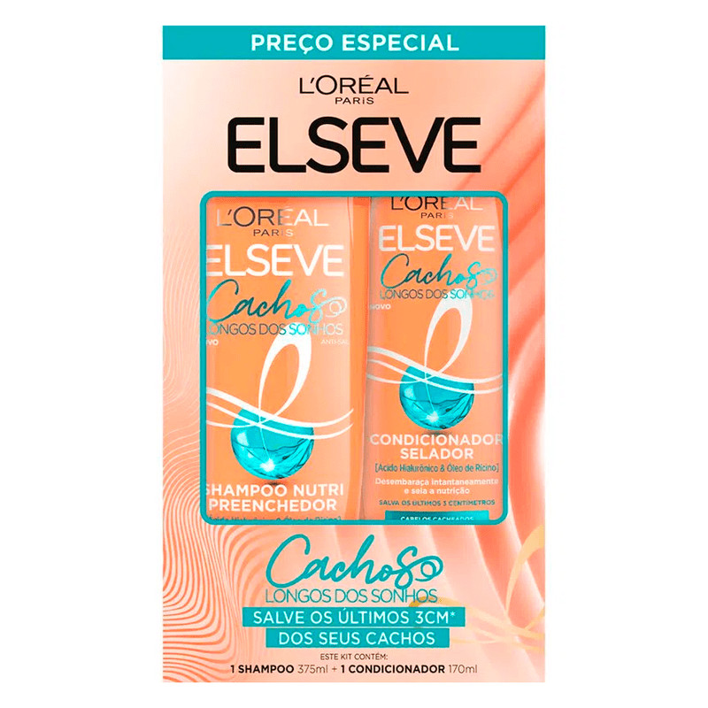 Kit Elseve Shampoo 375ml + Condicionador 170ml Cachos Longos Dos Sonhos em Oferta na Shopee