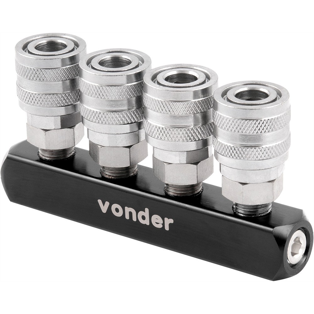 Engate Rápido 1/4 Rosca Fêmea 1/4 NPT Quádruplo Vonder em Oferta na Shopee