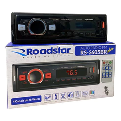 Auto Radio Mp3 Roadstar Rs-2605br Plus Bluetooh Rca Fm Sd Usb 7 Cores