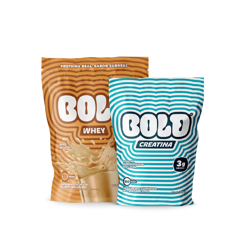 Bold Whey Protein 450g + Creatina 300g Combo Doce de Leite