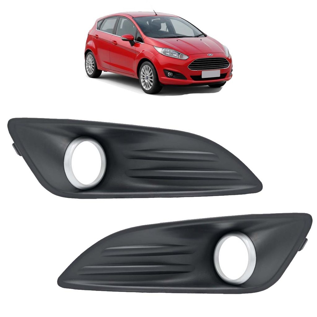 GRADE LATERAL PARACHOQUE DIANTEIRO NEW FIESTA 14/.. ARO CROMADO C/MILHA