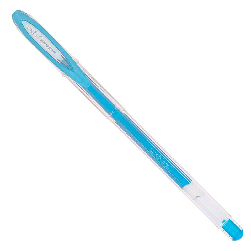 Caneta gel metálica signo 0.7mm UM-120NM Azul Claro Uni-ball