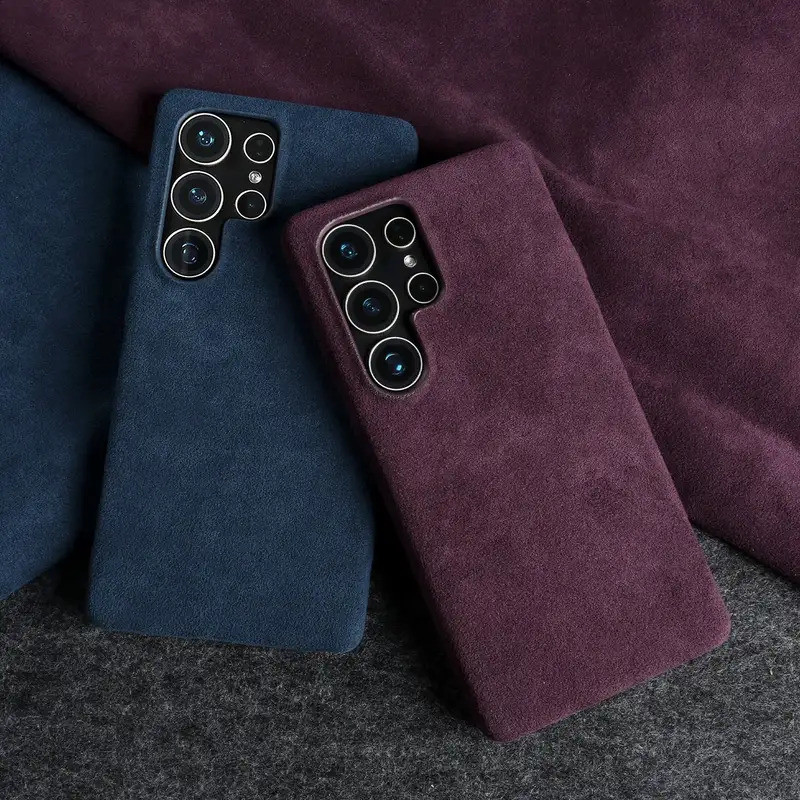Cobertura Completa Magnética ALCANTARA Caso Para Samsung Galaxy S25 Ultra S24 S2