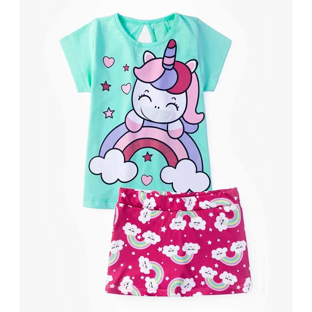 Conjunto Infantil Menina Unicórnio Select Verde em Oferta na Shopee