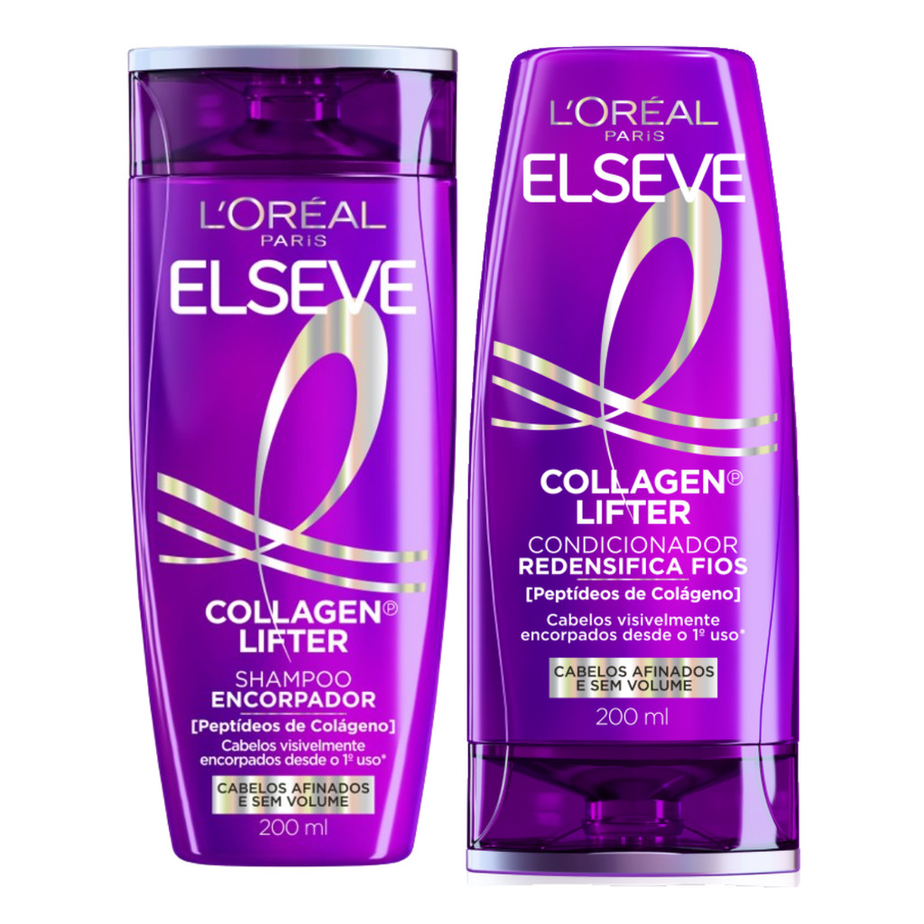 Kit Shampoo e Condicionador Elseve Colágeno Lifter 200ml