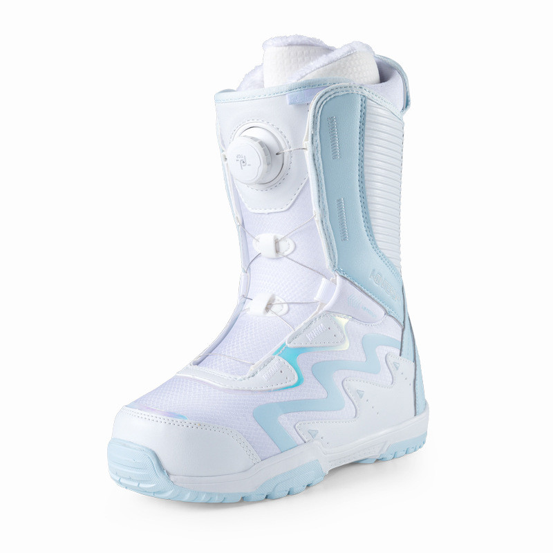 W WS folheado sapatos de esqui folheado esqui BOA fivela de fio de aço sapatos de neve automáticos uso rápido fio de aço