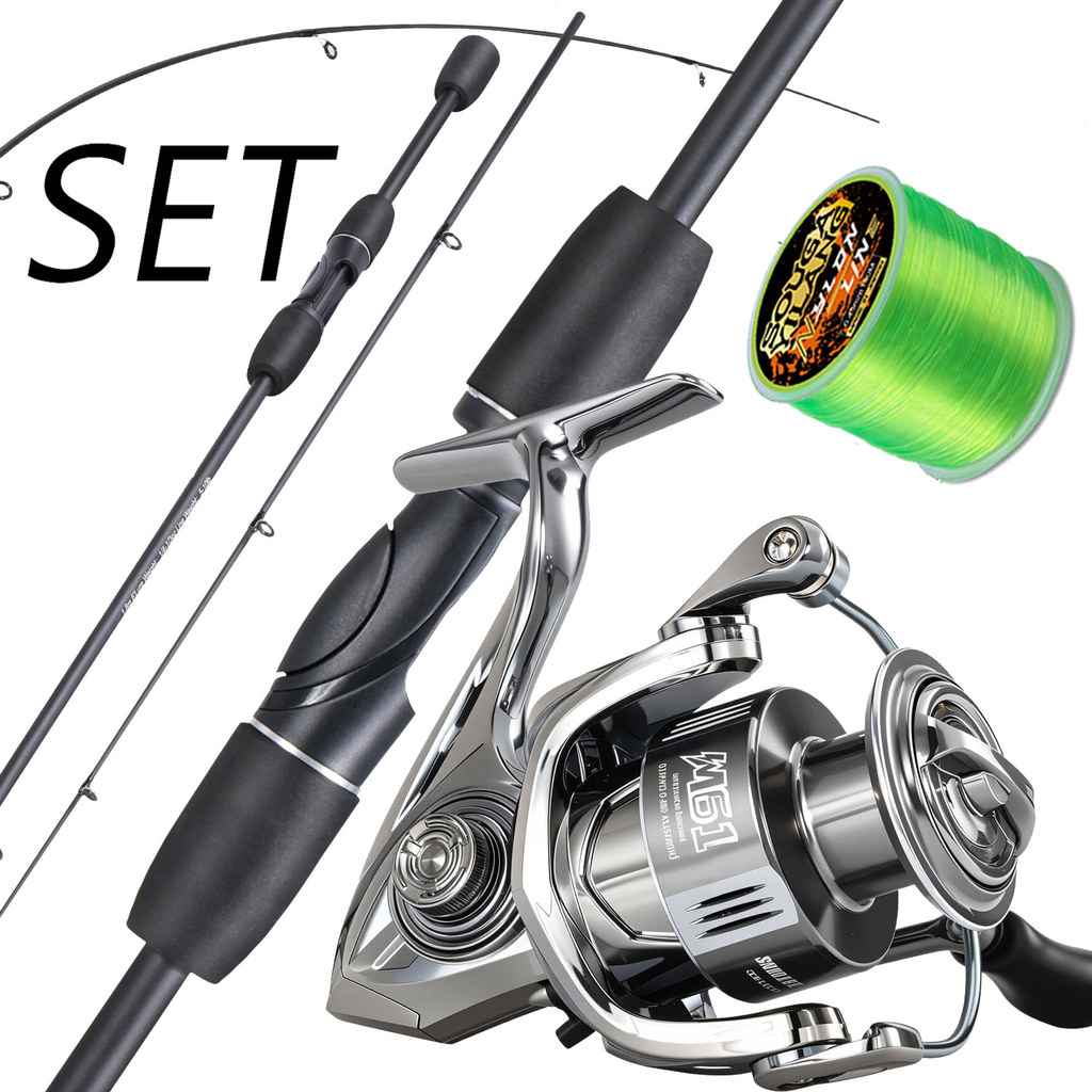 Sougayilang Conjunto De Pesca 1.8M Vara De Fibra De Vidro 5 Seções Portátil Telescópica E Carretel Equipamentos Ao Ar Li