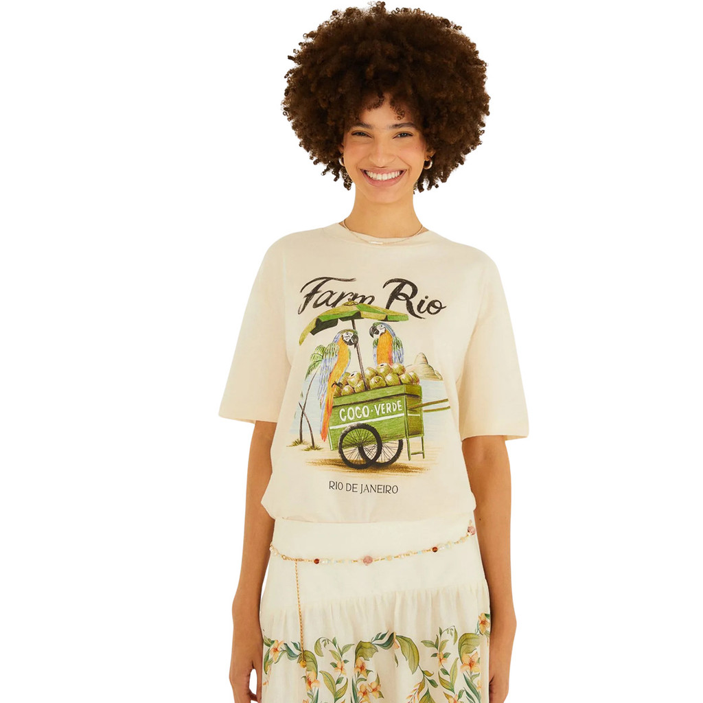 Tshirt Média Farm Rio Carrinho de Coco