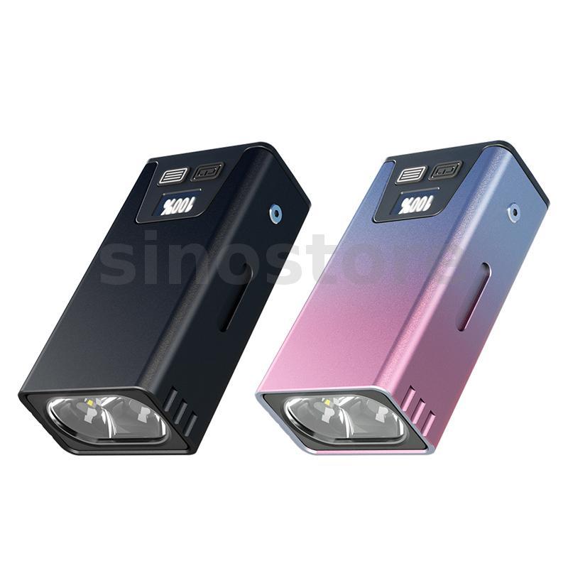 Display De Energia Digital LED Chaveiro Luz Portátil Super Brilhante Lâmpada De Trabalho Magnética Tipo-C USB Recarregáv