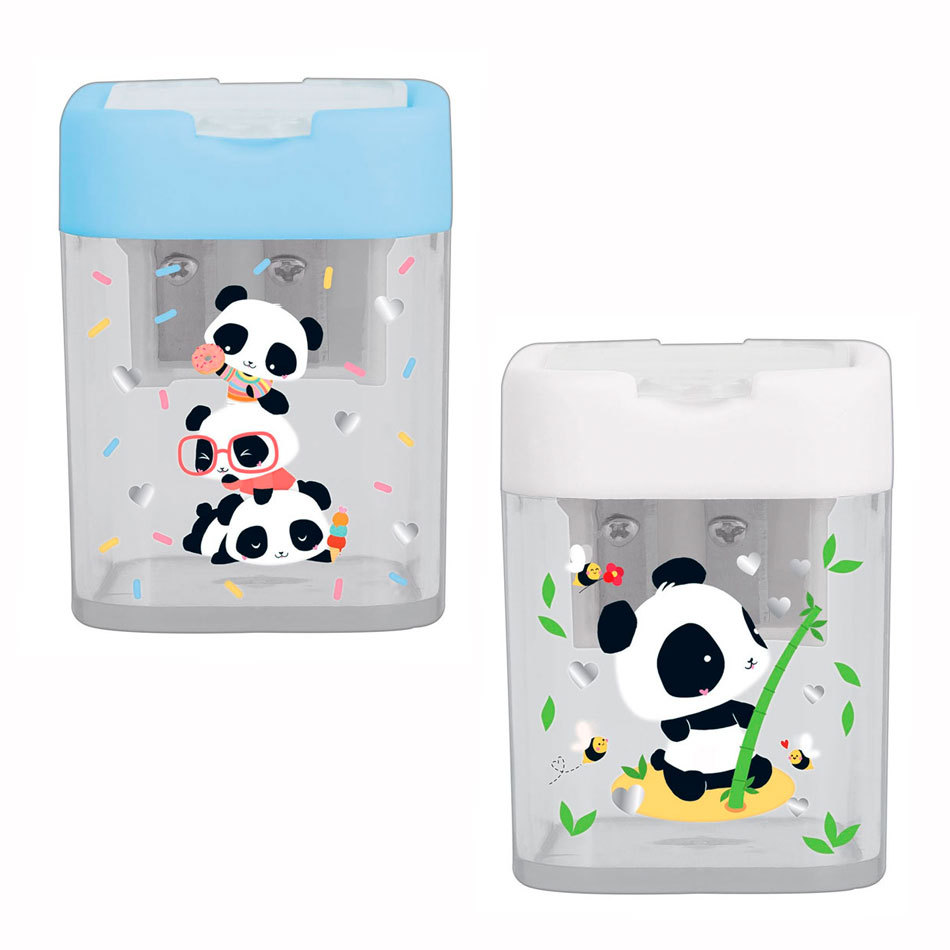Apontador com coletor Panda 2 furos 346489 Tilibra