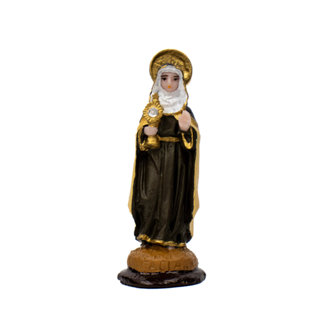 Escultura Santa Clara 7,50 cm em Resina em Oferta na Shopee