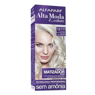 Corretor Matizador Creme Altamoda Alfaparf Louro Platina Cinza Super Intenso 12.111 Kit em Oferta na Shopee