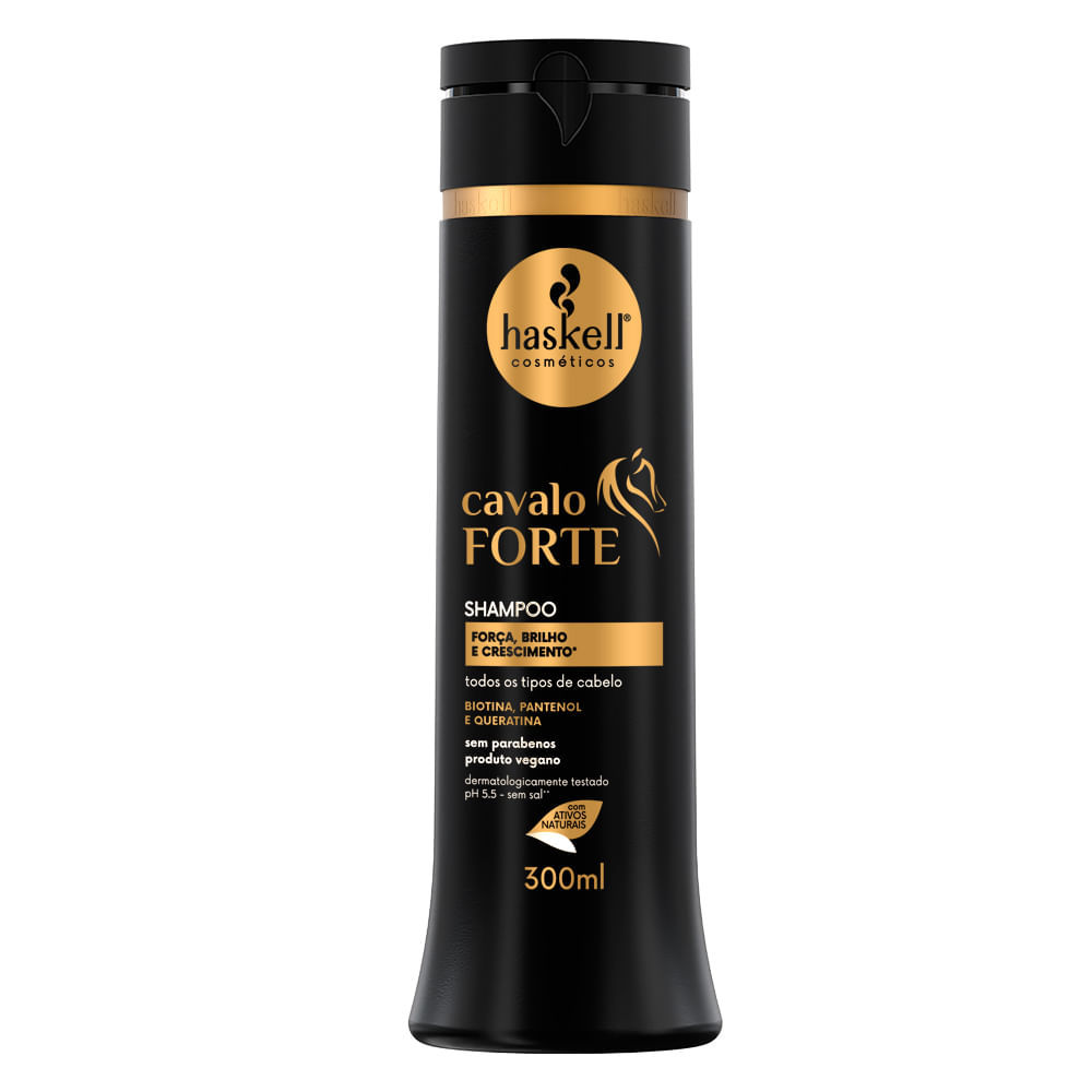 Shampoo Haskell Cavalo Forte Força, Brilho & Crescimento com 300ml em Oferta na Shopee