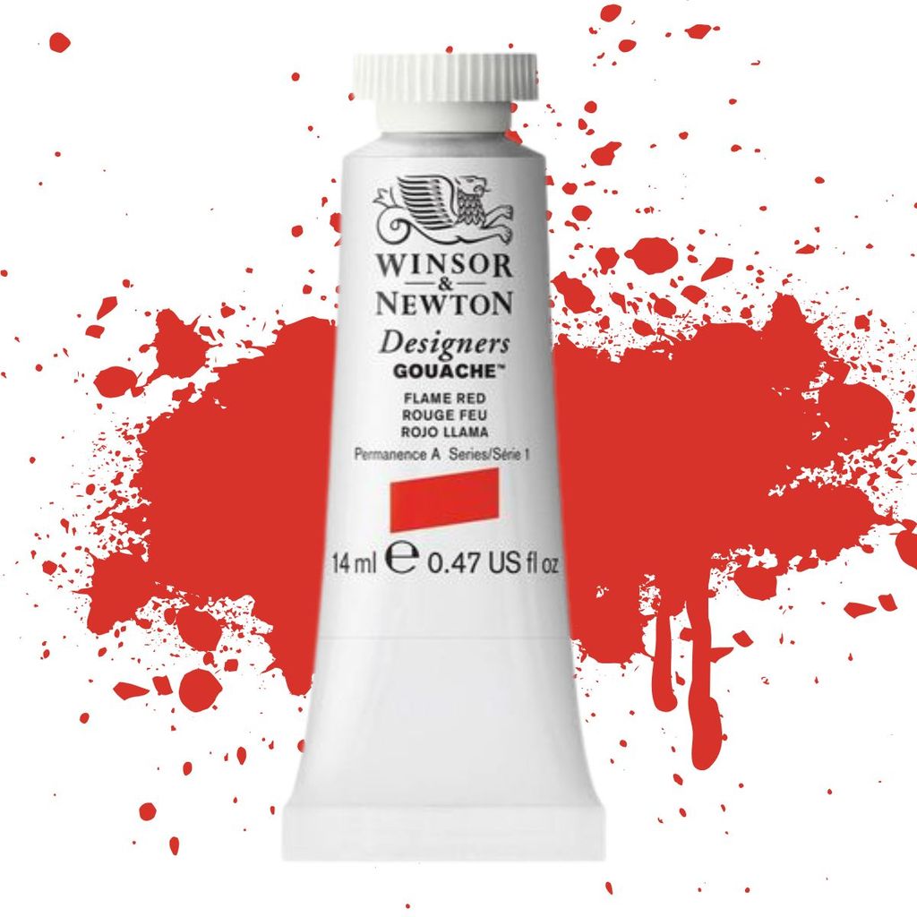 Tinta Guache Designers Flame Red 14ml S1 Winsor & Newton - 0605249