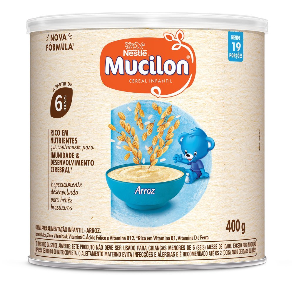 Mucilon Cereal Infantil Arroz 400g em Oferta na Shopee