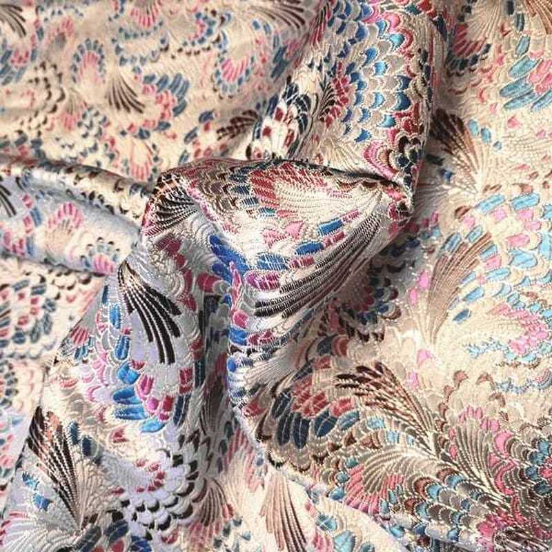 designer jacquard floral nacional 75 * 50cm material de vestuário DIY satin Ingrediente