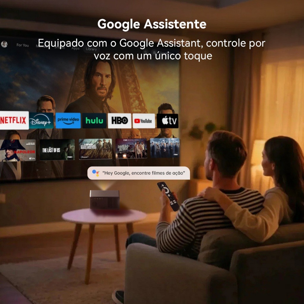 Wanbo Projetor Controle Remoto IR+Bluetooth Para T2 Ultra/Vali 1/X5 Pro/Mozart1Pro 2025NEW Google Assistente — imagem 2 de 2